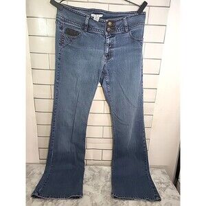 Cabi Women's Blue Jeans Size 12 Style Boot Wide Flare Leg Denim Cowgirl Y2K